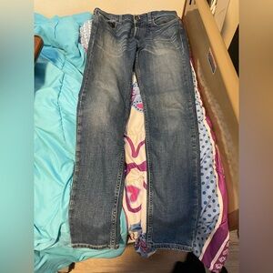 Hollister Men's Skinny Jeans - Faded Dark Blue Wash